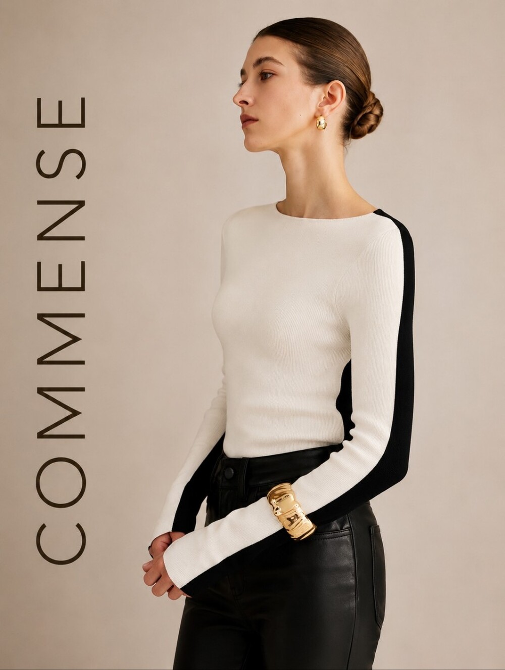 NWT Two Tone Knit top gorgeous and unique - Picture 5 of 7